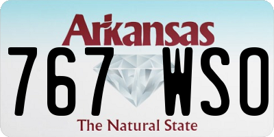 AR license plate 767WSO