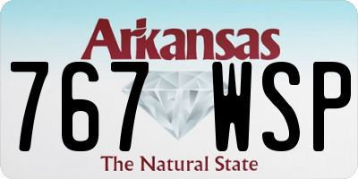 AR license plate 767WSP