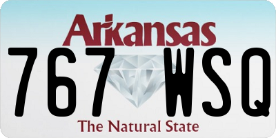 AR license plate 767WSQ