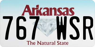 AR license plate 767WSR