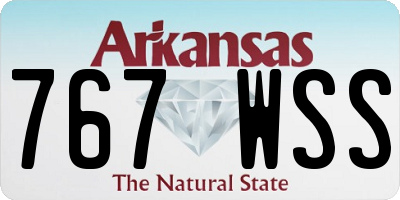 AR license plate 767WSS
