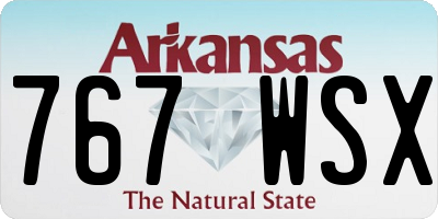 AR license plate 767WSX