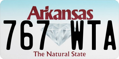 AR license plate 767WTA
