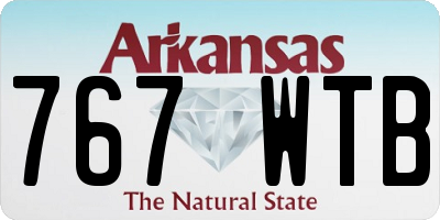 AR license plate 767WTB