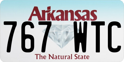 AR license plate 767WTC