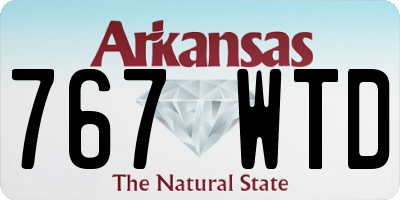 AR license plate 767WTD