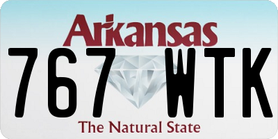 AR license plate 767WTK