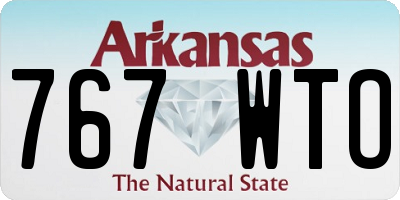 AR license plate 767WTO