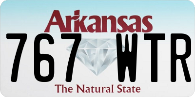 AR license plate 767WTR