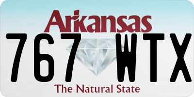 AR license plate 767WTX
