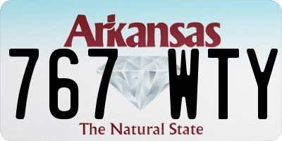 AR license plate 767WTY