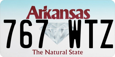 AR license plate 767WTZ