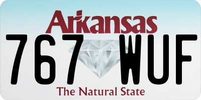 AR license plate 767WUF