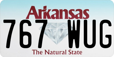 AR license plate 767WUG