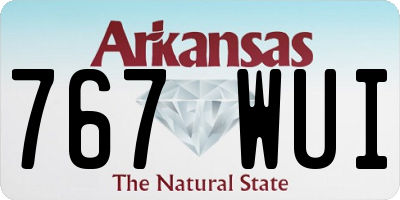 AR license plate 767WUI