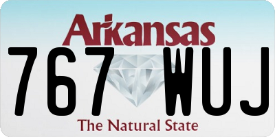 AR license plate 767WUJ