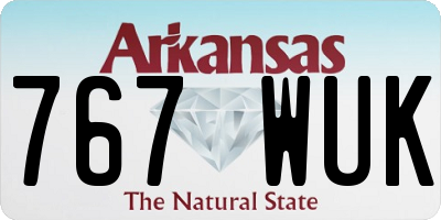 AR license plate 767WUK