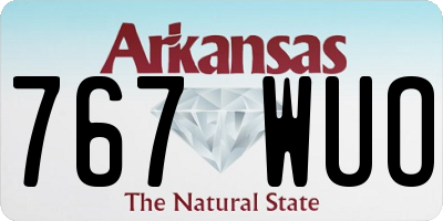 AR license plate 767WUO