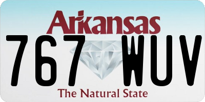 AR license plate 767WUV