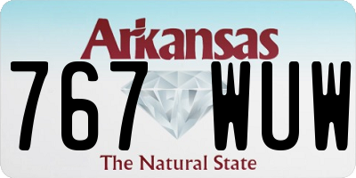 AR license plate 767WUW