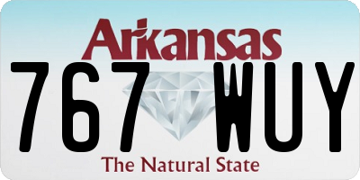 AR license plate 767WUY