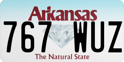 AR license plate 767WUZ