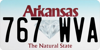 AR license plate 767WVA