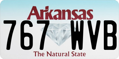 AR license plate 767WVB