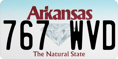 AR license plate 767WVD