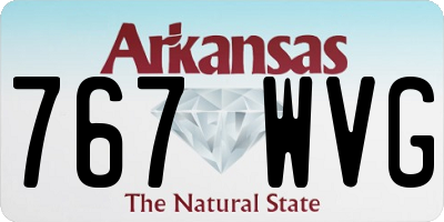 AR license plate 767WVG