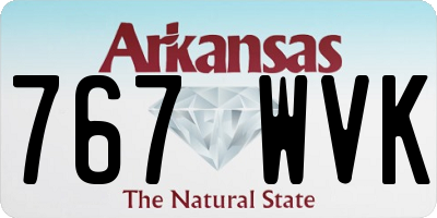 AR license plate 767WVK