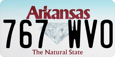 AR license plate 767WVO