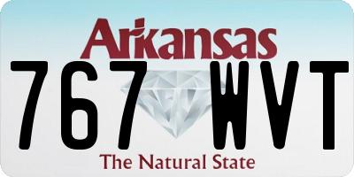 AR license plate 767WVT