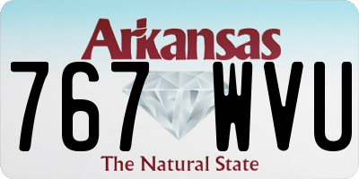 AR license plate 767WVU