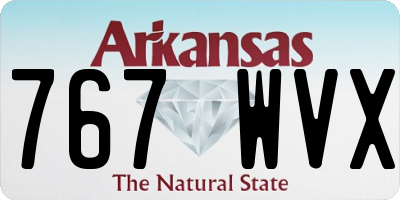 AR license plate 767WVX