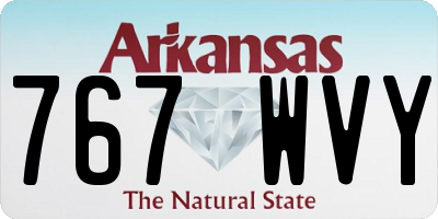 AR license plate 767WVY