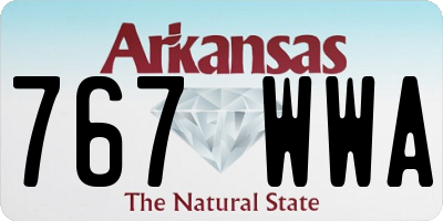 AR license plate 767WWA