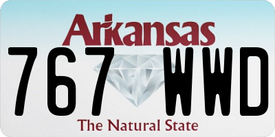 AR license plate 767WWD