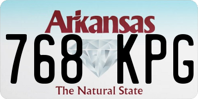 AR license plate 768KPG