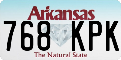 AR license plate 768KPK