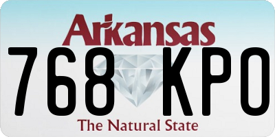 AR license plate 768KPO