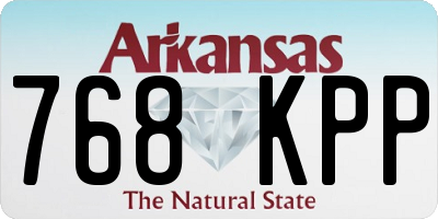 AR license plate 768KPP