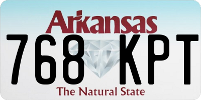 AR license plate 768KPT