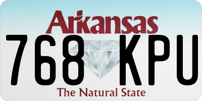 AR license plate 768KPU