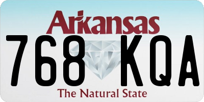 AR license plate 768KQA