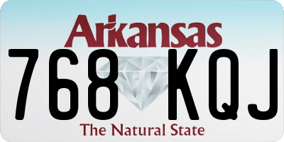 AR license plate 768KQJ