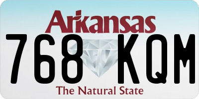 AR license plate 768KQM