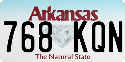AR license plate 768KQN