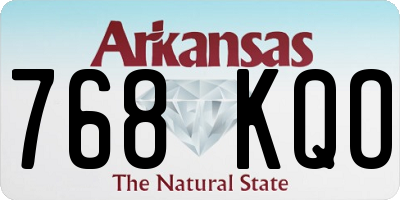 AR license plate 768KQO