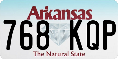 AR license plate 768KQP